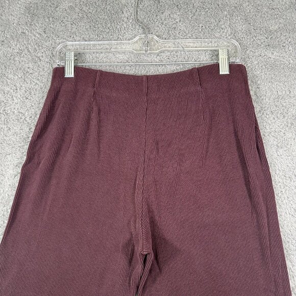 Eileen Fisher Ribbed Organic Cotton Blend Straight Pant Easy Fit Cropped Length - Picture 7 of 14